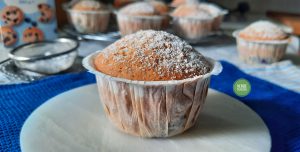 Muffins ai mirtilli, farina di mandorle e limone
